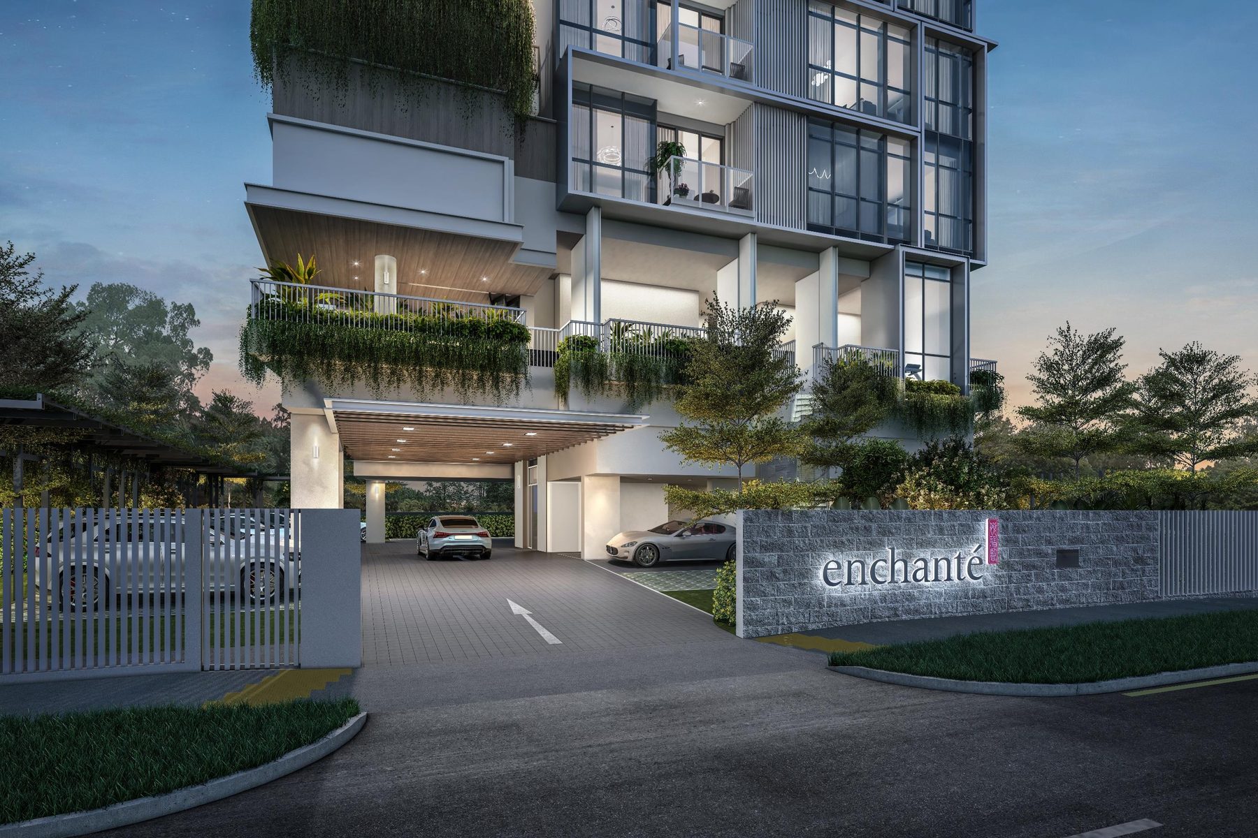 Entrance and driveway (artist’s impression)